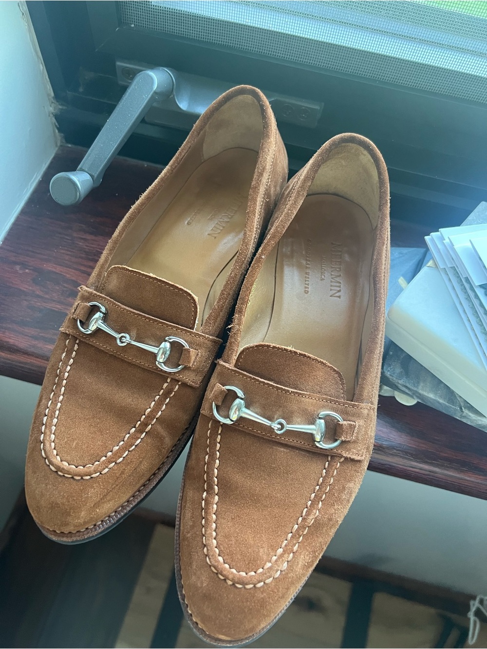 Women’s 6.5 Narrow Suede Horsebit Loafers Meermin